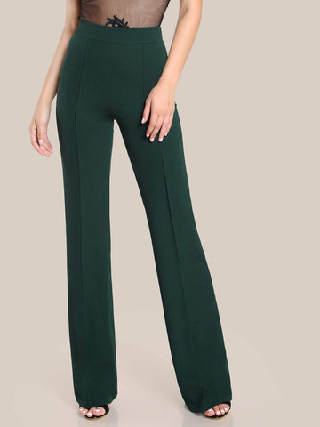 High Rise Piped Dress Pants