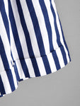 Striped Self Tie Waist Shorts