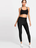 Active High Waist Crop Leggings