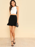 Ruffle Hem Skirt