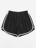 Elastic Waist Ringer Shorts