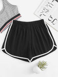 Elastic Waist Ringer Shorts