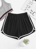 Elastic Waist Ringer Shorts