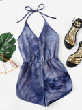 Water Color Halter Romper