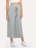 Drawstring Wide Leg Pants