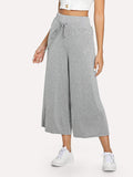 Drawstring Wide Leg Pants