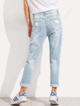 Distressed Boyfriend Jeans