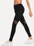 Sheer Mesh Panel Legging