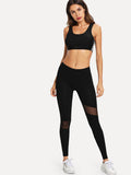 Sheer Mesh Panel Legging