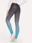 Wide Waistband Ombre Leggings