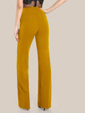 High Rise Piped Dress Pants