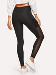 Mesh Panel Skinny Leggings