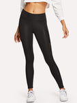 Mesh Panel Skinny Leggings