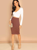 Slim Fit Pencil Skirt