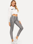 High Rise Plaid Leggings