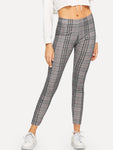 High Rise Plaid Leggings