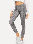 High Rise Plaid Leggings