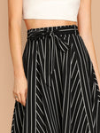 High Waist Striped Skirt