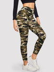 Camo Print Crop Leggings