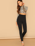 High Waist Solid Leggings