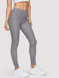 High Rise Plaid Leggings