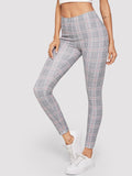 High Rise Plaid Leggings