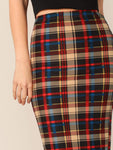 Plaid Bodycon Skirt