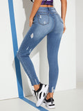 Ripped Pocket Detail Skinny Jeans
