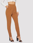 Pocket Side Solid Textured Pants