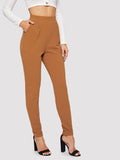 Pocket Side Solid Textured Pants