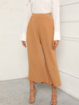 Pleated Panel Wide Leg Pants