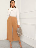 Pleated Panel Wide Leg Pants