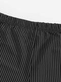 Elastic Waist Striped Shorts