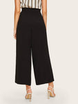 Zip Side Slant Pocket Wide Leg Pants