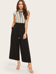 Zip Side Slant Pocket Wide Leg Pants