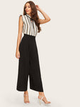 Zip Side Slant Pocket Wide Leg Pants