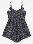 Ditsy Floral Button Front Cami Romper