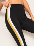 Color-block Side Skinny Leggings