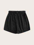 Plus Pocket Solid Shorts