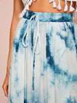 Overlap Front Knot Ti Dye Skirt