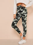 Camo Print Crop Leggings