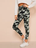 Camo Print Crop Leggings