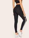 Wide Waist Side Striped Leggings