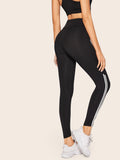 Wide Waist Side Striped Leggings