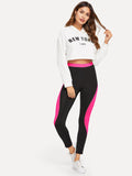 High Rise Two Tone Leggings