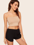 Lettuce Hem Ribbed Sleep Shorts