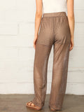 Elastic Waist Circle Lace Palazzo Pants