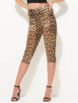 Leopard High Shine Cycling Shorts