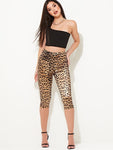 Leopard High Shine Cycling Shorts