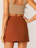 Button Front Skirt